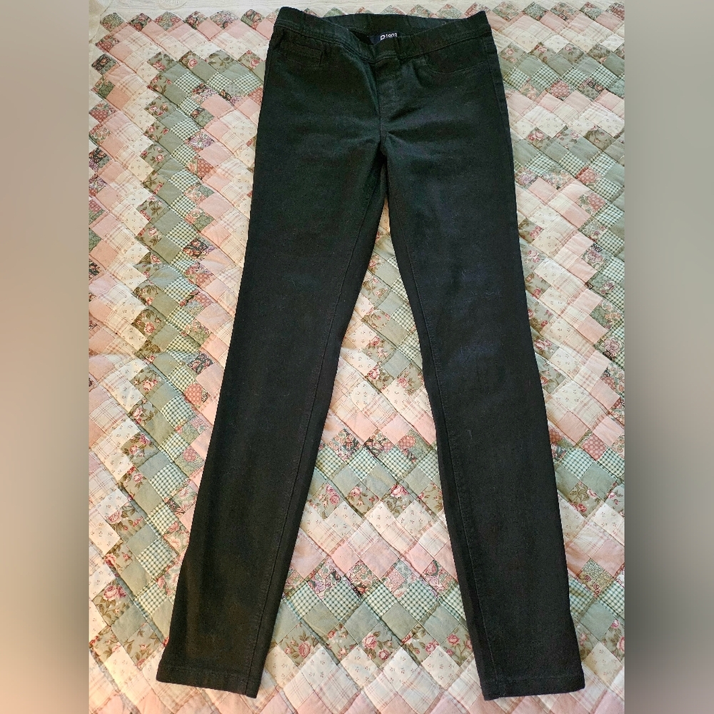 R1893 Black Stretch Skinny Pull On Jeggings- Size M